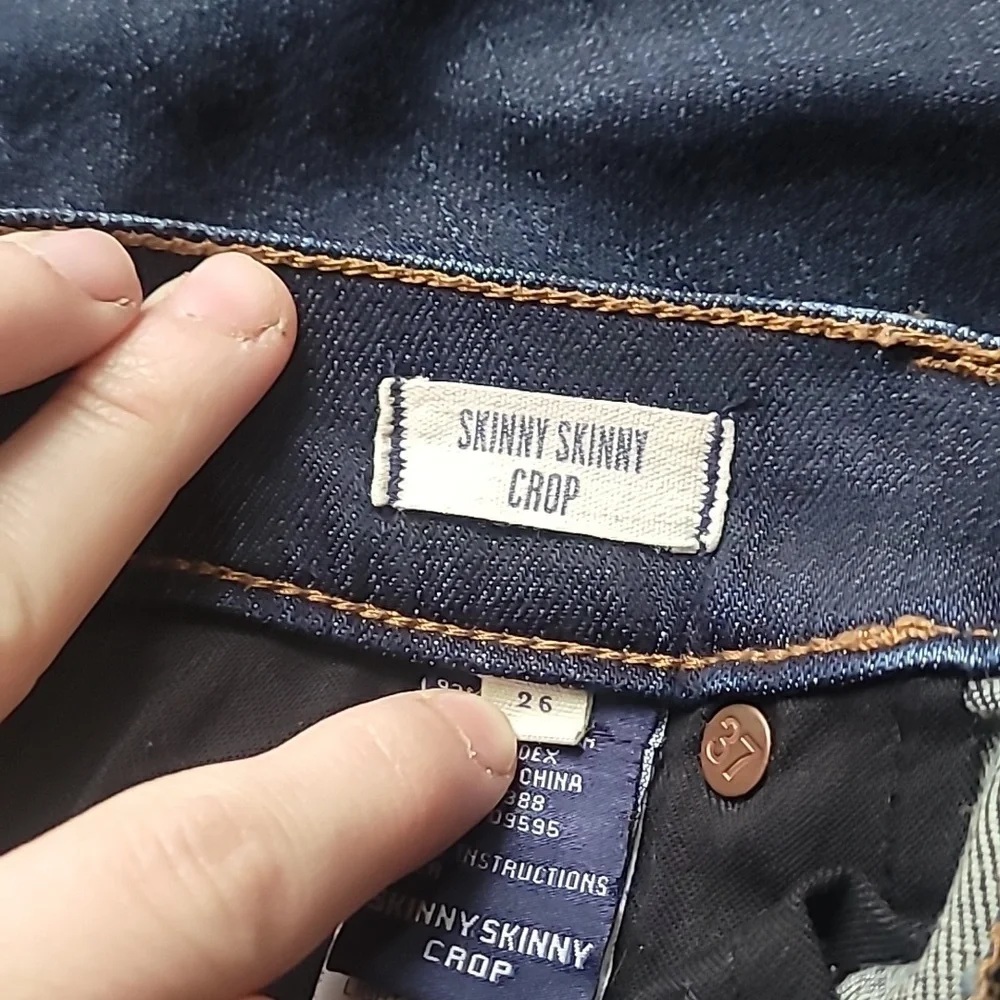 Madewell Skinny Skinny Crop Dark Wash Jeans - Picture 6 of 7